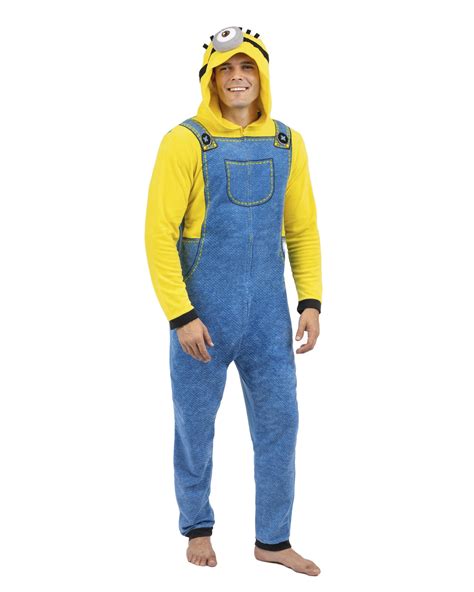 Despicable Me 2 Adult Minions Onesie Pajama Costume, Halloween PJs ...