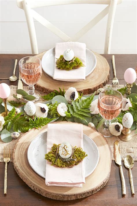 Easter Table Setting - Easter Table Setting With Bowls Of Easter Eggs ...