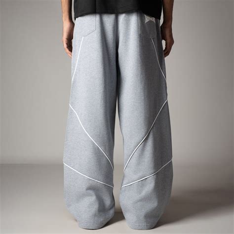 GREY MILANGE VERTEX FLEECE BAGGY SWEATPANTS – Hophead