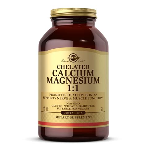 Chelated Calcium Magnesium 1:1 Tablets** | Solgar®