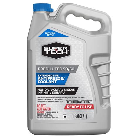 Super Tech 50/50 Antifreeze/Coolant for Honda/Acura/Nissan/Infiniti ...