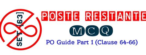 Poste Restante MCQ | Quiz Questions and Answers on Poste Restante - PO ...