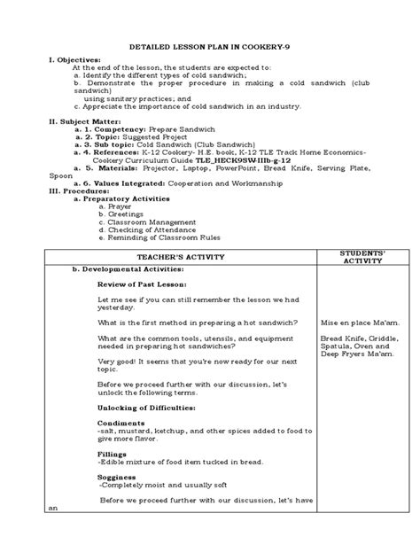 Image result for Cooking Activity Lesson Plan