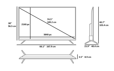 75-Inch TV Dimensions: Complete Guide with Drawings