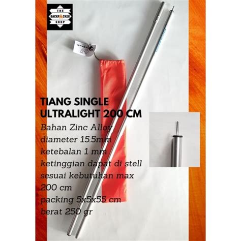 Jual Tiang Flysheet tenda ultralight single pole tinggi 200 cm - PK1 ...