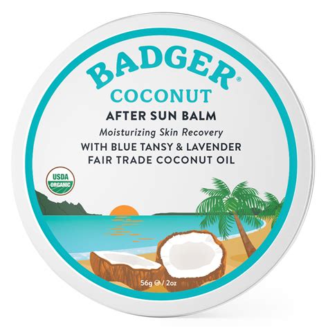 Coconut After Sun Balm - Organic Skin Moisturizer | Badger Balm