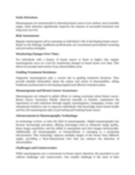 SOLUTION: What is mammograms or mammography significance types and procedure of mammograms ...