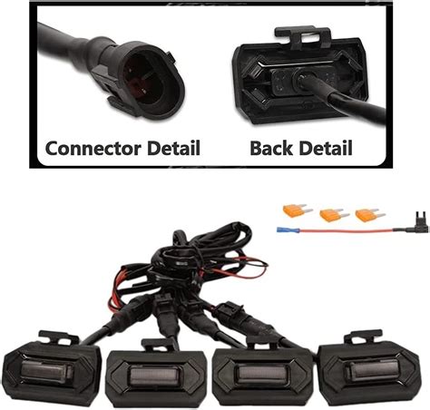 Buy 4 Pcs LED Grille Lights with Fuse Tacoma Front Grille Lamp TRD Off ...