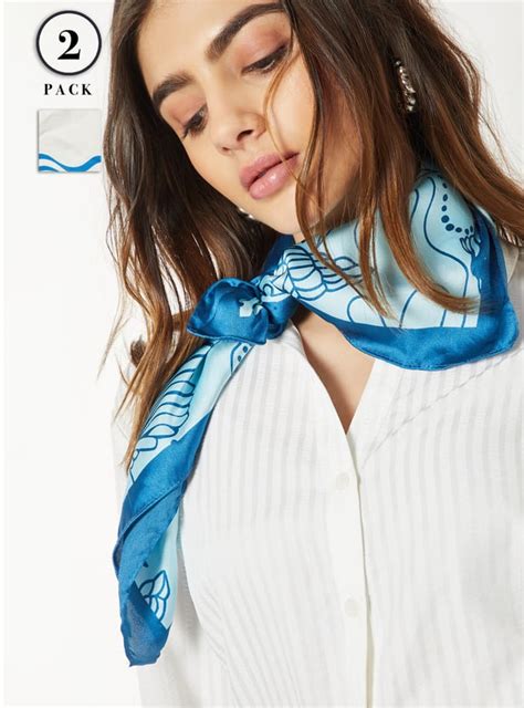 Buy Women Printed Satin Finish Scarf - Pack of 2 Online at just Rs. 199 ...