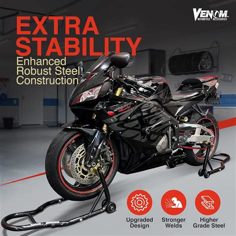 Buy Venom Sport Bike Motorcycle Front Fork & Rear Paddle Combo Wheel ...