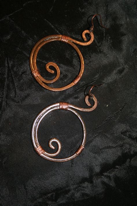 Three loop wire wrapped earrings