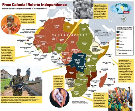 In high resolution detailed political map of Africa with the marks of ...