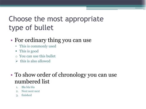 Image result for Bullets Examples