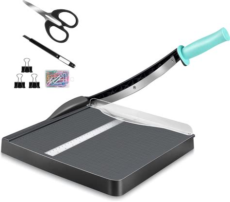 Amazon.com : Paper Cutter,Hmseng A4 Paper Trimmer with Safety Guard, 12 ...