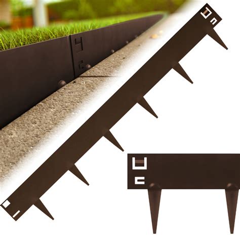 Obrzeże ogrodowe trawnikowe metalowe 15 x 100 cm blacha powlekana ...