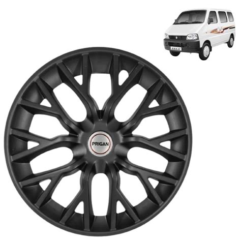 Prigan Maruti EECO Matte Black Wheel Cover 13" for -Maruti EECO,(Set of ...