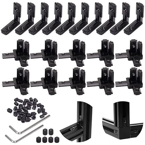 22Pcs 2020 Aluminum Extrusion Connectors 3-Way End Corner Bracket ...