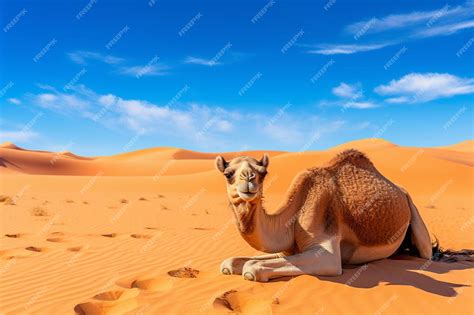 Camels drink water from a well in the sahara desert | Premium AI-generated image