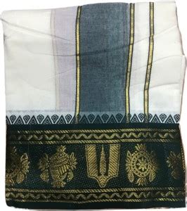 SRI THULAM GALLERY Sri Ram border Cotton dhoti with towel / Dhoti with ...