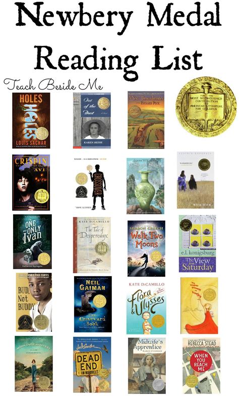 Newbery Medal Books Reading List | Middle school books, Homeschool ...