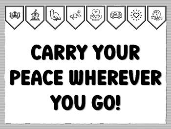 CARRY YOUR PEACE WHEREVER YOU GO! Peace Bulletin Board Kit, Ready to ...