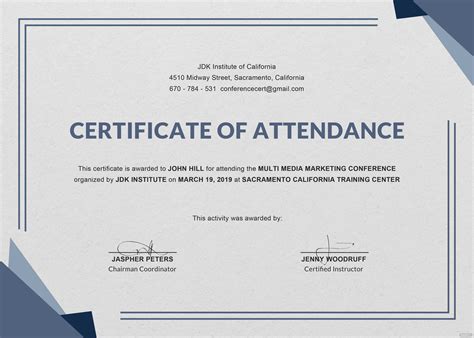 Certificate Templates: Ms Word Perfect Attendance with Perfect ...