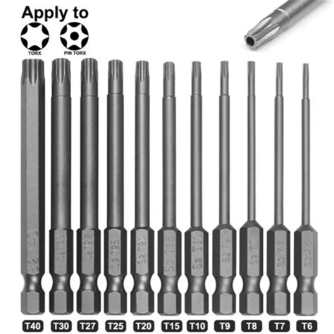เครื่องมือ Torx bit 6 point (หัวแฉกดาว) Bit size 6.35 mm ., Tip size torx T5 ., Length over all 50 m