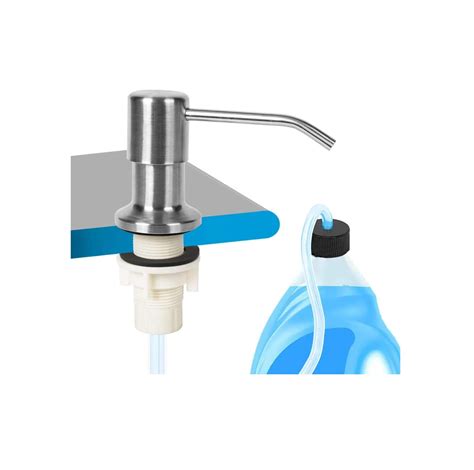 Fossa Soap Dispenser with 101 cm Extension Hose, Stainless Steel Sink ...