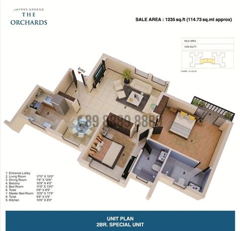 The Orchards 2Bhk 1358 Sq ft. | Jaypee Greens