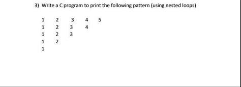 Pattern Prints in C Using Nested Loop 的图像结果