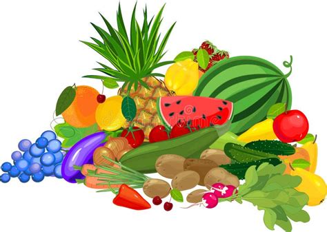 Animated Fruits And Vegetables Clipart