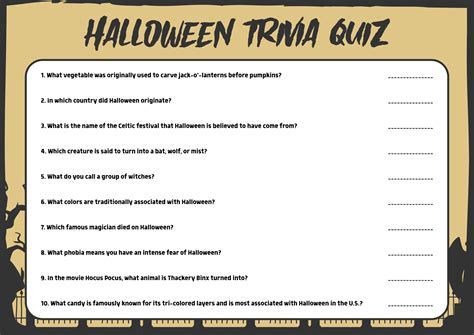 Halloween Trivia Games - 15 Free PDF Printables | Printablee