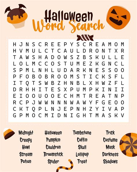 Easy Halloween Word Search - 15 Free PDF Printables | Printablee