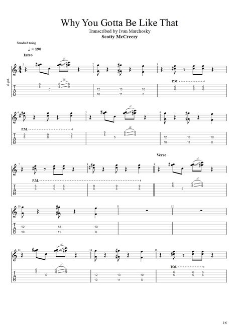 Scotty McCreery - Why You Gotta Be Like That Tab - ScottyMcCreery