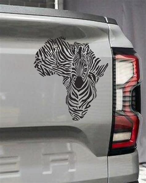 Zebra African Continent Map Bakkie Car Vehicle Vinyl Decal Sticker Art – Easy Vinyl ZA