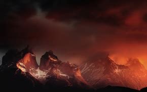 glaciers, sunset, ice, Torres del Paine, nature, Chile - wallpaper ...