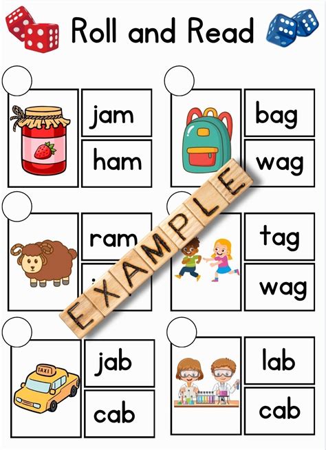 Mash > 1st / 2nd Class > CVC - Phonics Game - Vowel A - Roll and Read ...