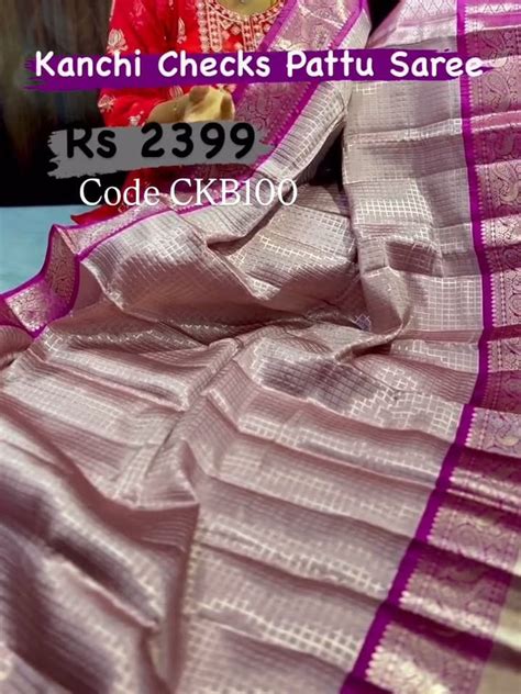 Kanchi Checks Pattu Saree – MayiLabel