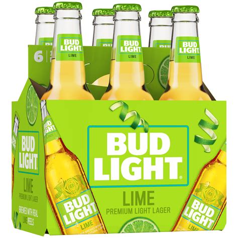 Bud Light Lime Beer, 6 Pack Beer, 12 FL OZ Bottles - Walmart.com ...