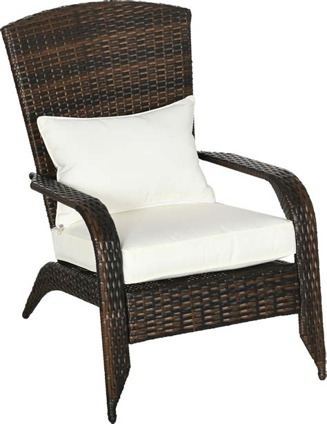 Amazon.com: Outdoor Patio Wicker Adirondack Chair Outside Fire Pit ...