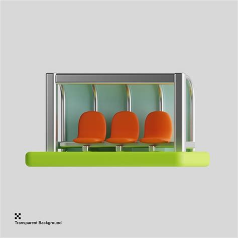 3d illustration of football bench icon | Premium PSD
