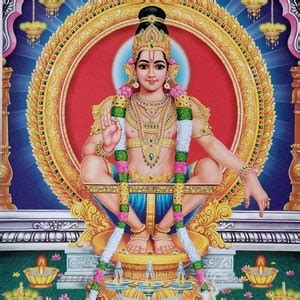 Buy Sabarimala Ayyappan Swamy Sparkle Print Digital Photo in Golden ...
