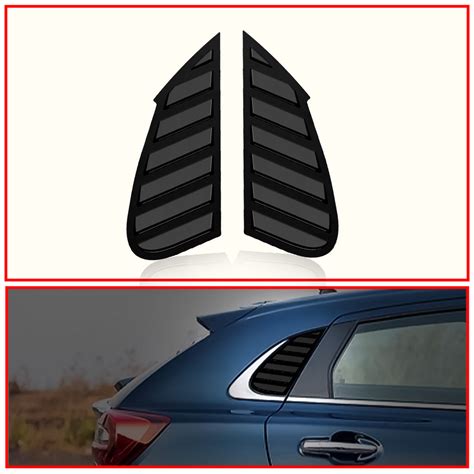 Baleno Rear Window Side Louvers || Carbon Finish