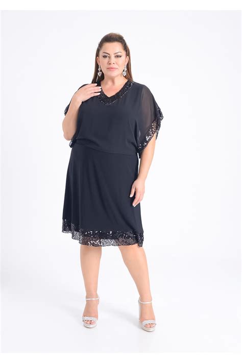 LİLAS XXL Büyük Beden Siyah Renkli V Yaka Şifon Abiye Elbise Fiyatı, Yorumları - Trendyol