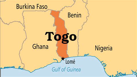 Togo On Africa Map