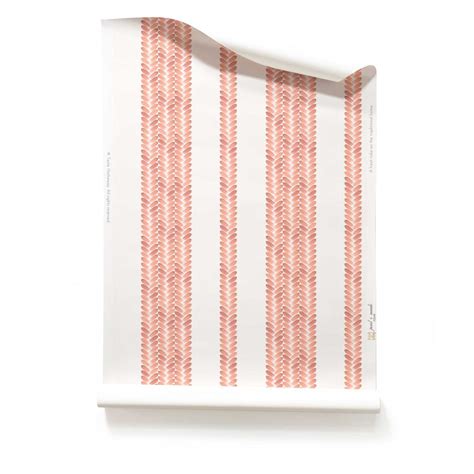 Blush Pink and White Striped Wallpaper · Peregrine