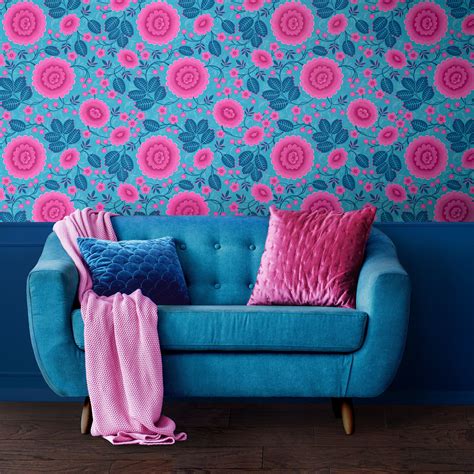 Teal And Pink Wallpaper