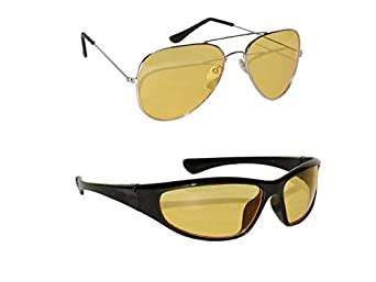 Buy Peter Jones Combo of Yellow Lenses Night Vision Sunglasses (NDAVY ...