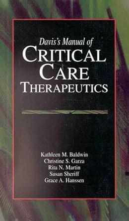 Buy Davis's Manual of Critical Care Therapeutics Book Online at Low ...