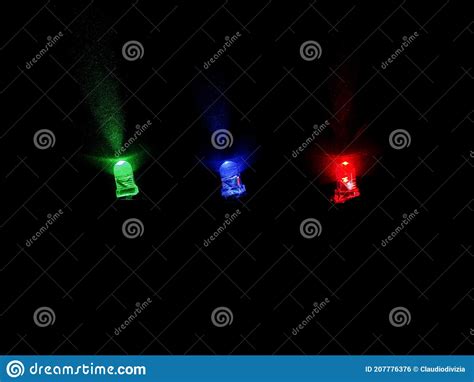 Red green and blue led stock photo. Image of emitting - 207776376